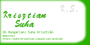 krisztian suha business card